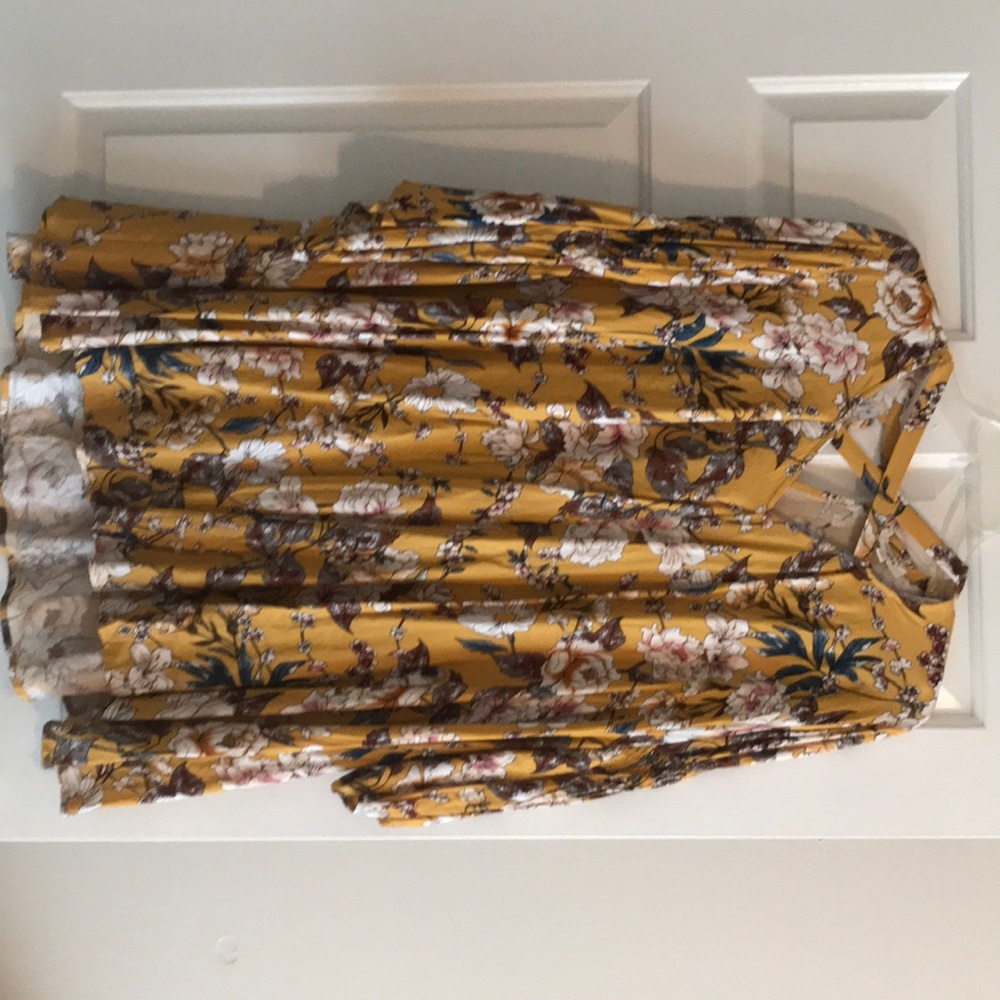 Floral print Mustard yellow tunic